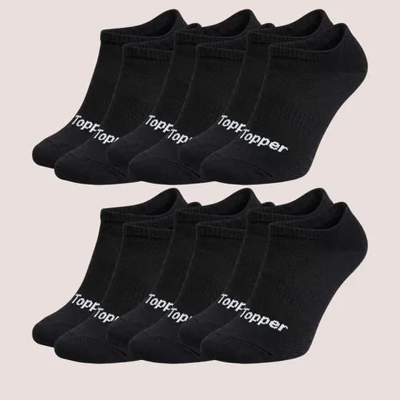 Kit 6 Pares Meia Invisível Topper Uso Diário Confortável