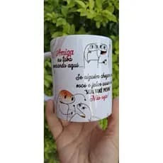 Caneca xícara flork divertida amigas Personalizada amizade carinho engraçado presente mimo