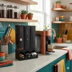 Organizador de Cápsulas Nespresso Suporte Para 3 Caixas Dispenser Preto