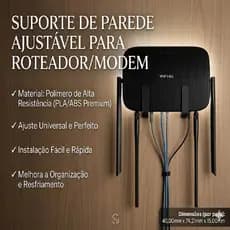 Suporte De Parede Roteador Universal Organizador Wi-Fi Ajustável De Modem Fixo Sem Furos Resistente