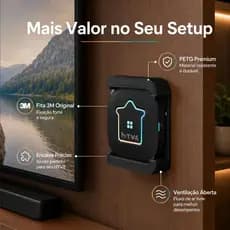 Suporte De Parede Para Htv9 Iptv Box - Sem Furos / Fita 3m