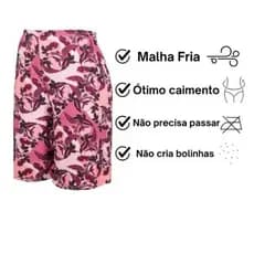 Kit 5  Bermuda de Senhora em Microfibra Fresquinha e Confortável .