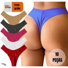 Kit 10 Calcinha Fio Duplo Levanta Bumbum Fio Dental