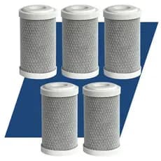 Kit com 5 Refis de Filtro de Água de Carvão Ativado de 5" - Remove Cloro e Odor da Água