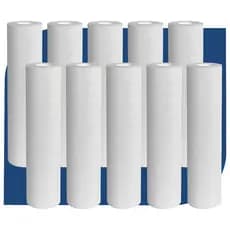 KIT 10 unidades Refil Para Filtro De Caixa D' Água, Cavalete, filtro de entrada Polipropileno 9 3/4 - 5 micra