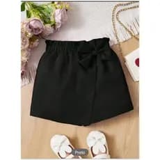 Shorts Saia Infantil Alfaiataria Moda Blogueirinha Cintura com Elástico Roupa Infantil Menina Mini Diva