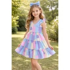 Vestido Infantil Menina Candy Verão Roupa Infantil Menina Vestido Luxo Moda Princesa Vestido Feminino