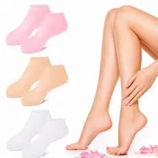 Par Meia Hidratante Silicone Gel Para Pes Macios e Sem Rachaduras
