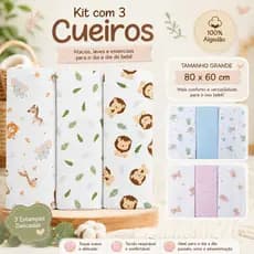 Kit Cueiro Bublim Estampado 3 Peças 80cmX60cm
