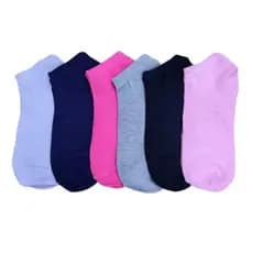 Kit Até 24 Pares de Meia Soquete Feminina Lisa Cano Curto 35-40