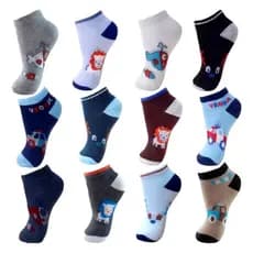 Kit 6/12 Pares de Meia Infantil Masculino Cano Curto Menino