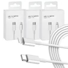Kit 10 Cabo Carregador Turbo Fonte Tipo C Lightning Transferência de Dados Celular Carregamento Turbo Carregador Celular