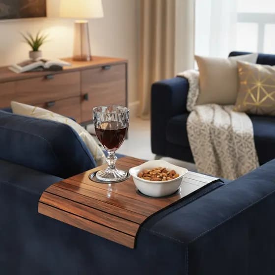 Esteira Para Braço De Sofá Esteira Porta Copos Sofa Madeira Suporte Apoio Decoração