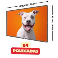 Tela de Projetor 84 a 150 Polegadas Com Bordas Pretas Para Sua Melhor Experiência