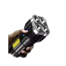 Lanterna Tática Potente Ultra 4 Led Longo Alcance Recarregável