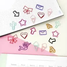 Kit com 6 Clips de Papel Divertido Colorido Papelaria - ZALLUNA