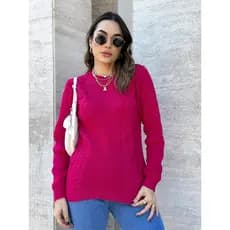 Blusa tricô manga longa feminina frio inverno 2023 modas