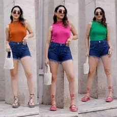 Cropped regata tricô modal TAM Único veste 42