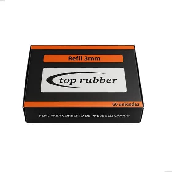 Refil Moto Tipo Macarrão 3mm Top Rubber 60 Consertos Novo