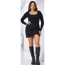 BODY BORY FEMININO MANGA LONGA CANELADO PREMIUM GOLA U FORRADA SEM TRANSPARENCIA OUTONO INVERNO