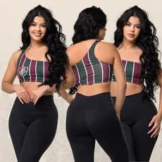 Top Modelos Diversos Ombro Só Top Faixa Cropped Top Alcinha Sem Bojo Time Carioca FLUMINENSE