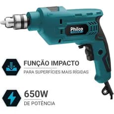 Furadeira de Impacto Philco 650W com 5 Velocidades Ajustáveis 220V