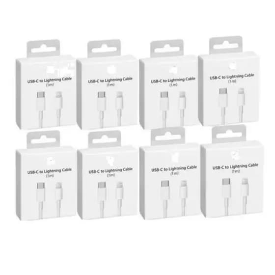 KIT Com 3 - 5 - 10 Cabos USB-C de Dados P/ Iphone  Carregamento Rápido Certificado MFi  5V 2.4A 12W