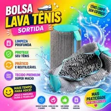 Bolsa para Lavar Tênis na Máquina Saco Protetor Reutilizável Premium Limpa Protege e Conserva o Calçado
