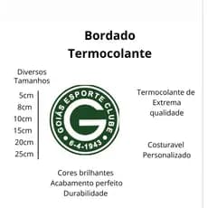 Patch Bordado Goiás Termocolante Alta Qualidade
