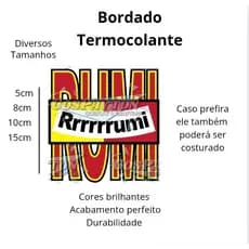 Patch Bordado RUMI Termocolante Cosplay