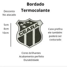 Patch Bordado Futebol Ceará Termocolante ou Velcro