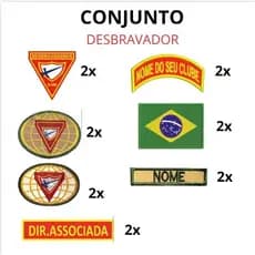 Patch DESBRAVADORES, Kit Combo, Termocolante e personalizado
