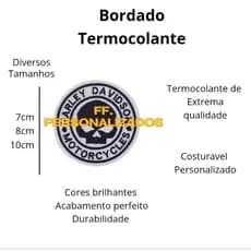 Patch Bordado Harley Caveira Termocolante Patch
