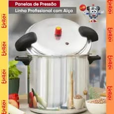 Panela de Pressão Industrial 25 Lt Eirilar Alumínio Polido Fechamento Externo Profissional Reforçada