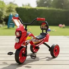 Triciclo Infantil Estilo Moto Vermelho até 25kg para Crianças +12 Meses Diversão Envio Rápido