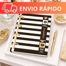 Caderno Colegial Fichário 6 Divisórias Argolado 160 Folhas Estampadas Organizador Escolar Criativo