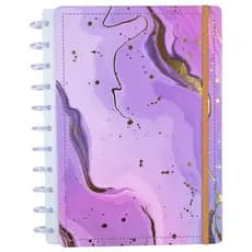 Caderno Inteligente Gran Lilás Grande G Médio M Refil Disco Reposicionável Capa Dura Envio Rápido