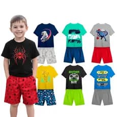 Kit 10 Peças Infantil Menino Roupa Verão Masculino 5 Conjunto