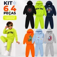 Kits 6 Ou 4 Peças Moletom Infantil Menino Roupa De Frio Inverno Infantil 3 Ou 2 Conjuntos Moletom Infantil Menino
