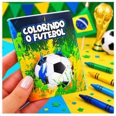 Mini Livrinho de Colorir- Folha A4- Lembrancinha Infantil-Lembrancinha da Copa