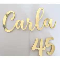 Topo para bolo dourado personalizado|Papel Dourado|Nome e idade