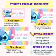 Kit Completo 134  Etiquetas Escolares Personalizadas - Material Escolar