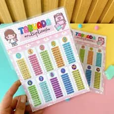 Tabuada Multiplicação-Tabuada Infantil Plastificada -21x16cm