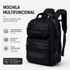 Mochila Executiva Reforçada Grande Notebook Saída USB