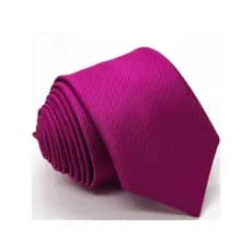 Gravata Fucsia Com textura Listras Slim