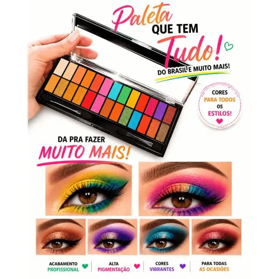 Paleta De Sombra Colorida Com 28 Cores , Maquiagem para os Olhos Cosméticos Belle Angel - B105