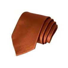 Gravata Terracota Com Listras Slim