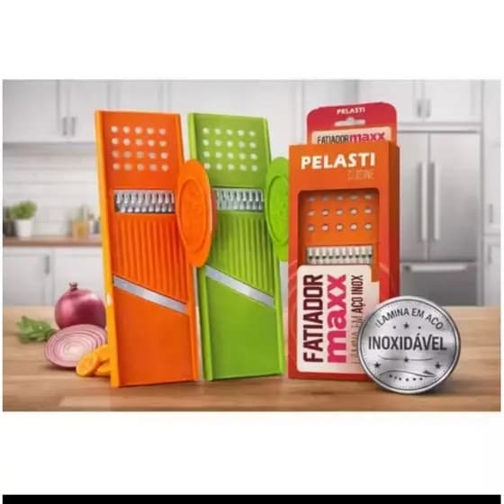 kit 3 unidades Ralador Descascador fatiador legumes e vegetais cortes rápido e finos inox para cozinha