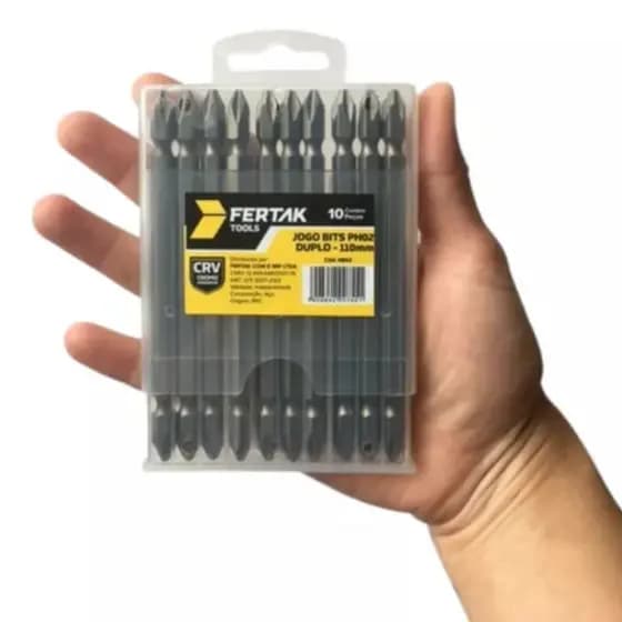 Jogo Bits Magnetico Phillips Ph02 Duplo 110mm 10 Pças 4842