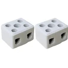 Kit 2 Conector Chuveiro Cerâmica/porcelana 2 Polos 6mm